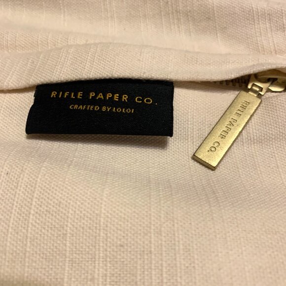 Rifle Paper Co. x Loloi Vase Study No.5 Embroidered Pillow Yarn Tasseled Flowers - Picture 8 of 8